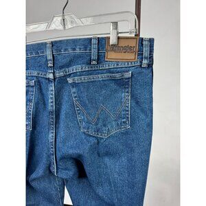 Wrangler Rugged Wear Mens Classic Fit Jeans 36x30 Blue Denim 100% Cotton Made In